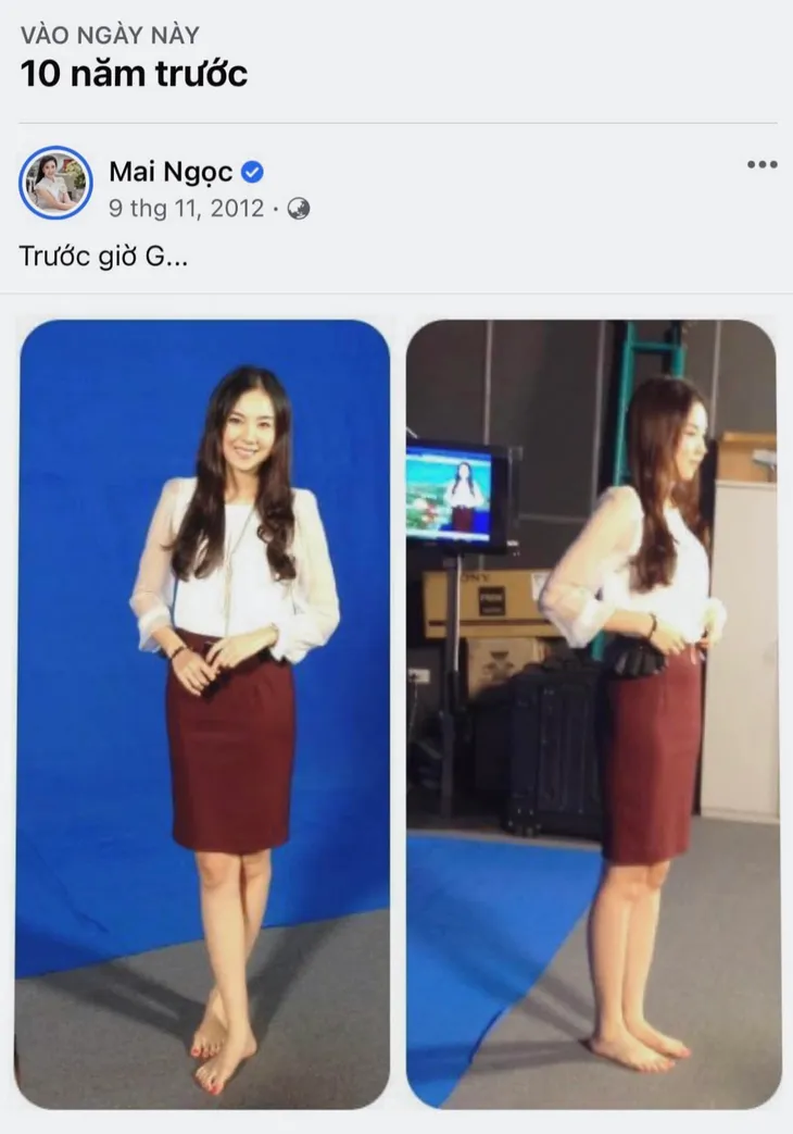 BTV Mai Ngọc kỷ niệm 10 năm lên sóng VTV - Ảnh 3. BTV Mai Ngọc kỷ niệm 10 năm lên sóng VTV - Ảnh 3.
