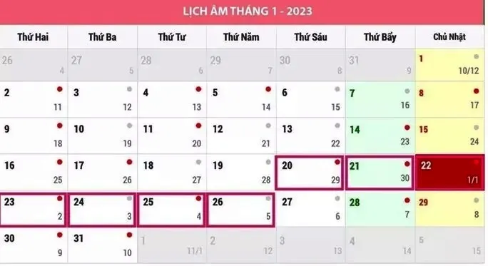 CHÍNH THỨC: Tết Âm lịch 2023 được nghỉ 7 ngày - Ảnh 1.