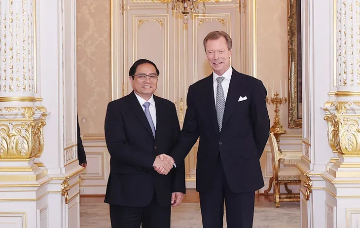 Thủ tướng Phạm Minh Chính hội kiến Đại Công tước Luxembourg - Ảnh 1. Thủ tướng Phạm Minh Chính hội kiến Đại Công tước Luxembourg - Ảnh 1.