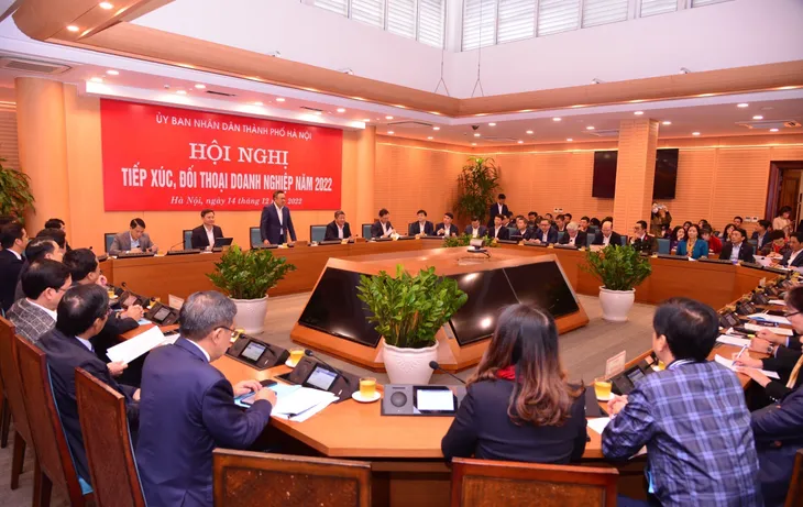 Chủ tịch UBND thành phố Hà Nội đối thoại với cộng đồng doanh nghiệp - Ảnh 3. Chủ tịch UBND thành phố Hà Nội đối thoại với cộng đồng doanh nghiệp - Ảnh 3.