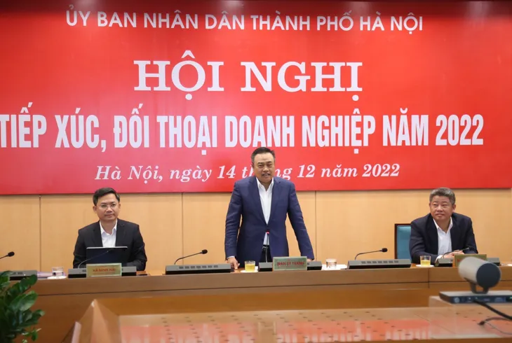 Chủ tịch UBND thành phố Hà Nội đối thoại với cộng đồng doanh nghiệp - Ảnh 2. Chủ tịch UBND thành phố Hà Nội đối thoại với cộng đồng doanh nghiệp - Ảnh 2.