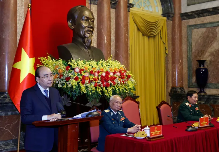 Chủ tịch nước Nguyễn Xuân Phúc gặp mặt cựu chiến binh Sư đoàn 361 - Ảnh 2. Chủ tịch nước Nguyễn Xuân Phúc gặp mặt cựu chiến binh Sư đoàn 361 - Ảnh 2.