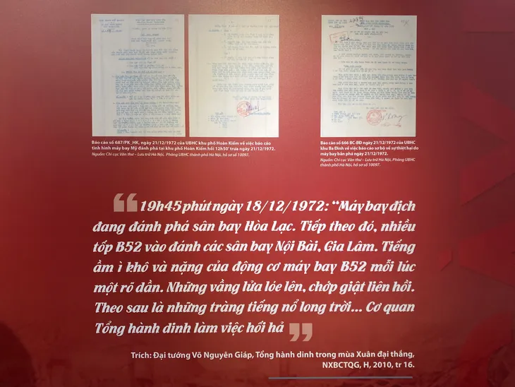 Trưng bày tài liệu “Hà Nội, Ký ức 12 ngày đêm - Điện Biên Phủ trên không” - Ảnh 10. Trưng bày tài liệu “Hà Nội, Ký ức 12 ngày đêm - Điện Biên Phủ trên không” - Ảnh 10.