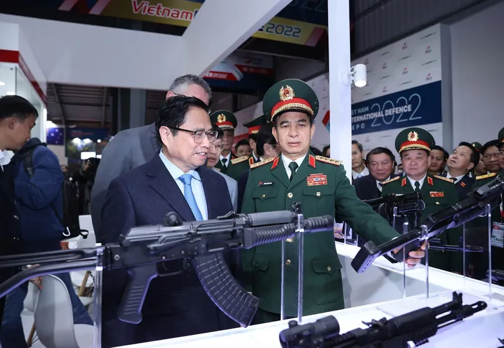Chùm ảnh: Thủ tướng dự lễ khai mạc Triển lãm Quốc phòng quốc tế Việt Nam 2022 - Ảnh 11.