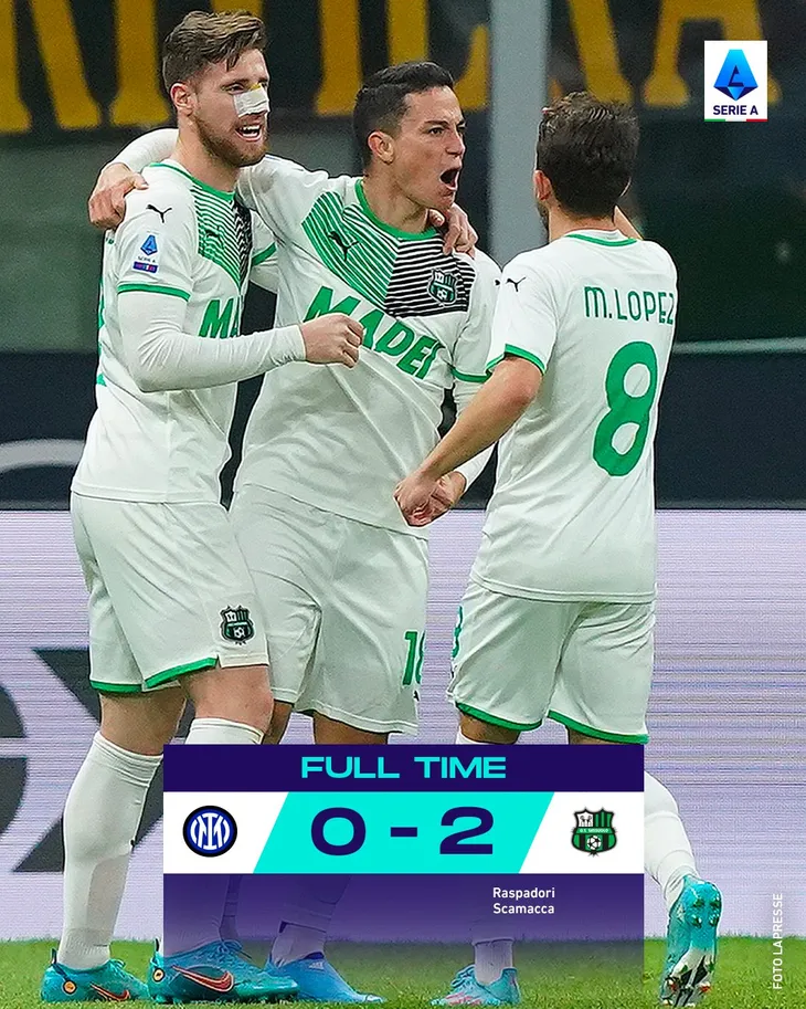 Bất ngờ bại trận trước Sassuolo, Inter Milan lỡ cơ hội đòi lại ngôi đầu - Ảnh 2. Bất ngờ bại trận trước Sassuolo, Inter Milan lỡ cơ hội đòi lại ngôi đầu - Ảnh 2.