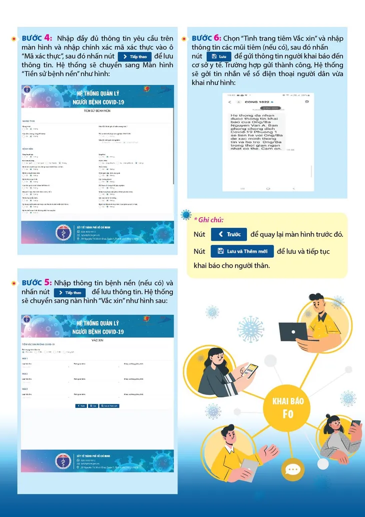TP. Hồ Chí Minh: Hướng dẫn Khai báo F0 qua hệ thống thông tin điện tử - Ảnh 2. TP. Hồ Chí Minh: Hướng dẫn Khai báo F0 qua hệ thống thông tin điện tử - Ảnh 2.