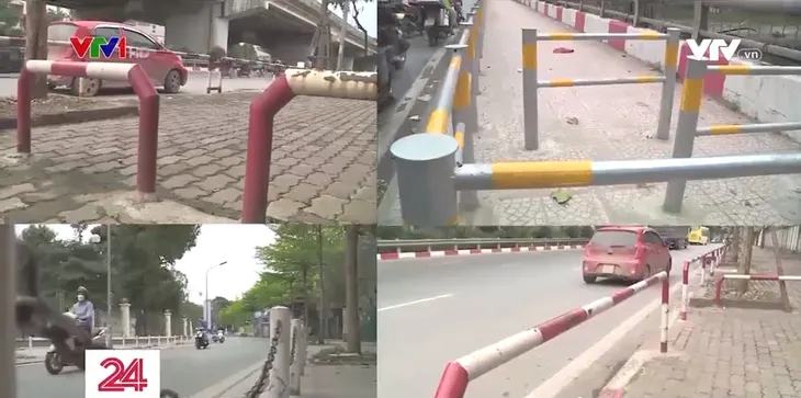 Rào chắn vỉa hè bị dùng sai cách, phát sinh nhiều rắc rối - Ảnh 1. Rào chắn vỉa hè bị dùng sai cách, phát sinh nhiều rắc rối - Ảnh 1.