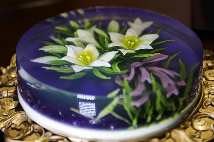 Tạo hình 3D hoa loa kèn bằng thạch rau câu - Ảnh 6. Tạo hình 3D hoa loa kèn bằng thạch rau câu - Ảnh 6.