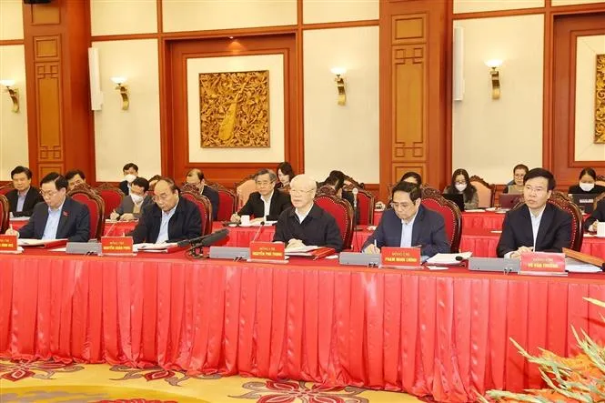 Bộ Chính trị thống nhất ban hành Nghị quyết mới về phát triển Thủ đô Hà Nội - Ảnh 1. Bộ Chính trị thống nhất ban hành Nghị quyết mới về phát triển Thủ đô Hà Nội - Ảnh 1.