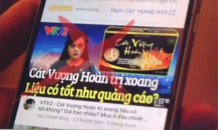 Mạo danh VTV, quảng cáo thực phẩm chức năng sai sự thật - Ảnh 1. Mạo danh VTV, quảng cáo thực phẩm chức năng sai sự thật - Ảnh 1.