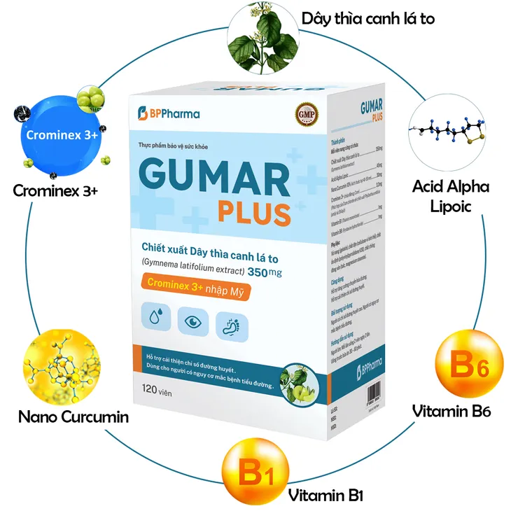 TPBVSK Gumar Plus hỗ trợ cải thiện chỉ số đường huyết cho người bị tiểu đường - Ảnh 2. TPBVSK Gumar Plus hỗ trợ cải thiện chỉ số đường huyết cho người bị tiểu đường - Ảnh 2.