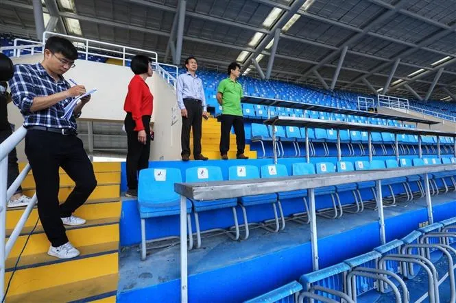 SEA Games 31: Các địa điểm tổ chức thi đấu tại khu vực Mỹ Đình đã hoàn thành 95% công tác chuẩn bị - Ảnh 4. SEA Games 31: Các địa điểm tổ chức thi đấu tại khu vực Mỹ Đình đã hoàn thành 95% công tác chuẩn bị - Ảnh 4.