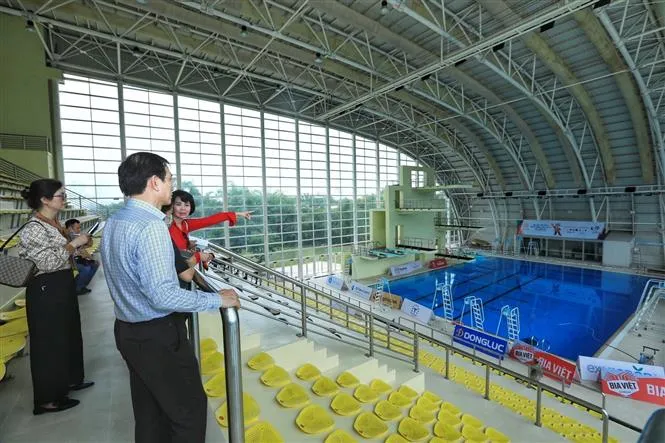 SEA Games 31: Các địa điểm tổ chức thi đấu tại khu vực Mỹ Đình đã hoàn thành 95% công tác chuẩn bị - Ảnh 3. SEA Games 31: Các địa điểm tổ chức thi đấu tại khu vực Mỹ Đình đã hoàn thành 95% công tác chuẩn bị - Ảnh 3.