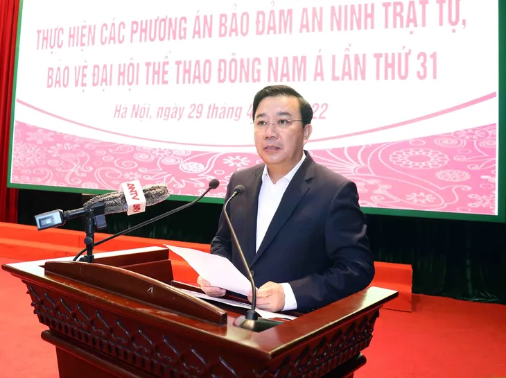 Công an Hà Nội ra quân bảo đảm an ninh, trật tự cho SEA Games 31 - Ảnh 2. Công an Hà Nội ra quân bảo đảm an ninh, trật tự cho SEA Games 31 - Ảnh 2.