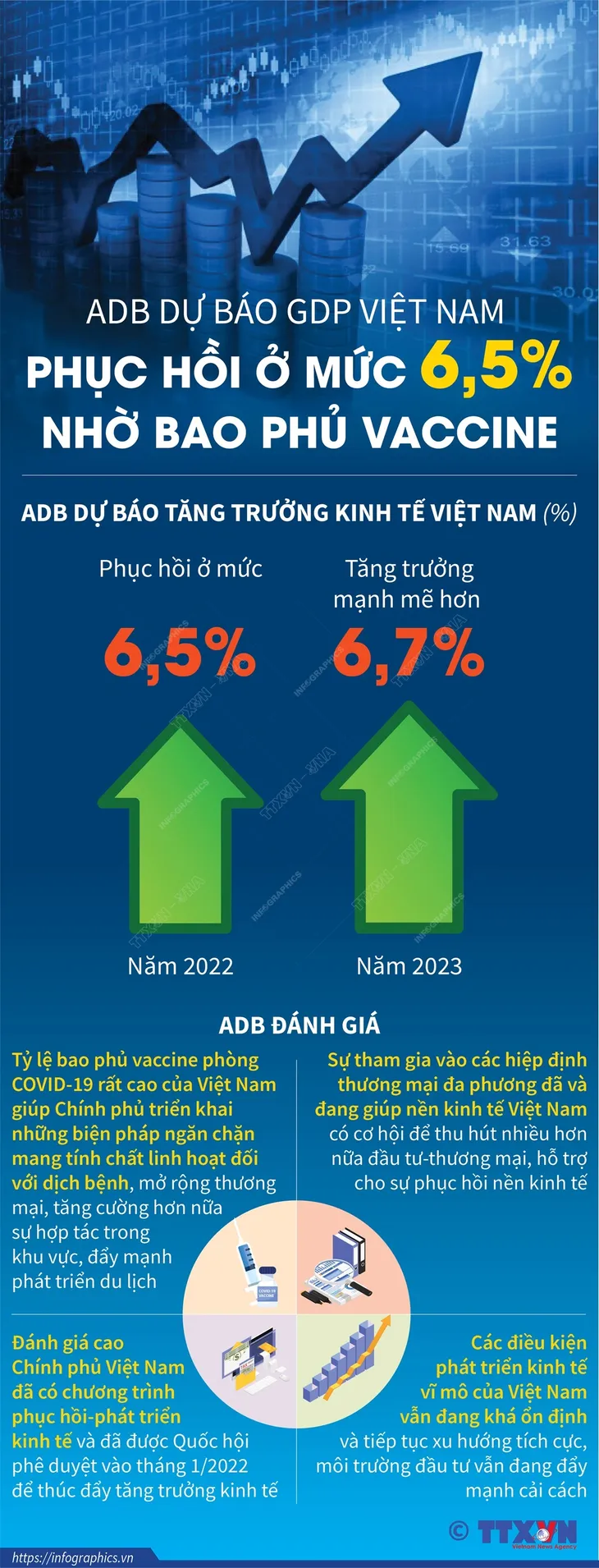 [INFOGRAPHIC] GDP Việt Nam phục hồi ở mức 6,5% nhờ bao phủ vaccine - Ảnh 1.