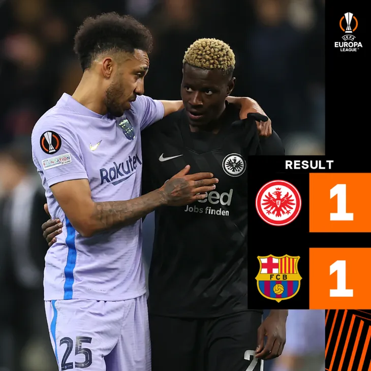 Kết quả Europa League: Barca không thắng Frankfurt, West Ham hoà Lyon - Ảnh 1. Kết quả Europa League: Barca không thắng Frankfurt, West Ham hoà Lyon - Ảnh 1.