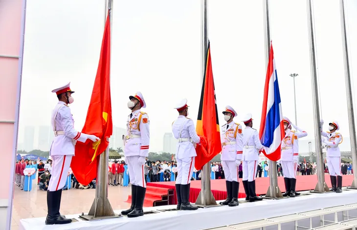 Lễ thượng cờ SEA Games 31: Tất cả đã sẵn sàng cho một SEA Games thành công tại Việt Nam - Ảnh 1. Lễ thượng cờ SEA Games 31: Tất cả đã sẵn sàng cho một SEA Games thành công tại Việt Nam - Ảnh 1.