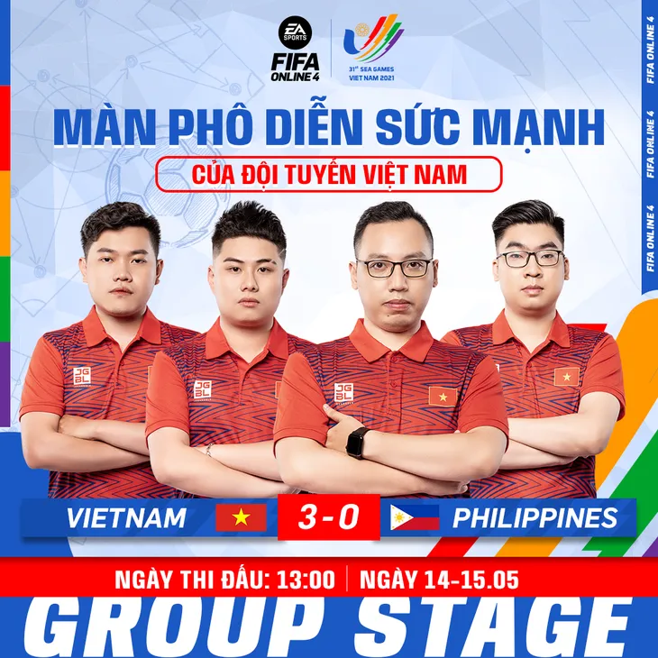 Thi đấu xuất sắc, Việt Nam tiến vào vòng chung kết FIFA Online 4 tại SEA Games 31 - Ảnh 1. Thi đấu xuất sắc, Việt Nam tiến vào vòng chung kết FIFA Online 4 tại SEA Games 31 - Ảnh 1.