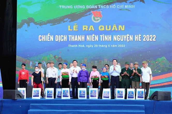 Ra quân chiến dịch thanh niên tình nguyện hè 2022 - Ảnh 1. Ra quân chiến dịch thanh niên tình nguyện hè 2022 - Ảnh 1.