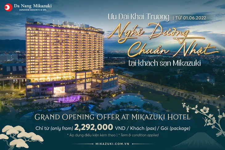 Khách sạn Mikazuki chính thức khai trương đón khách từ 1/6/2022 - Ảnh 1. Khách sạn Mikazuki chính thức khai trương đón khách từ 1/6/2022 - Ảnh 1.