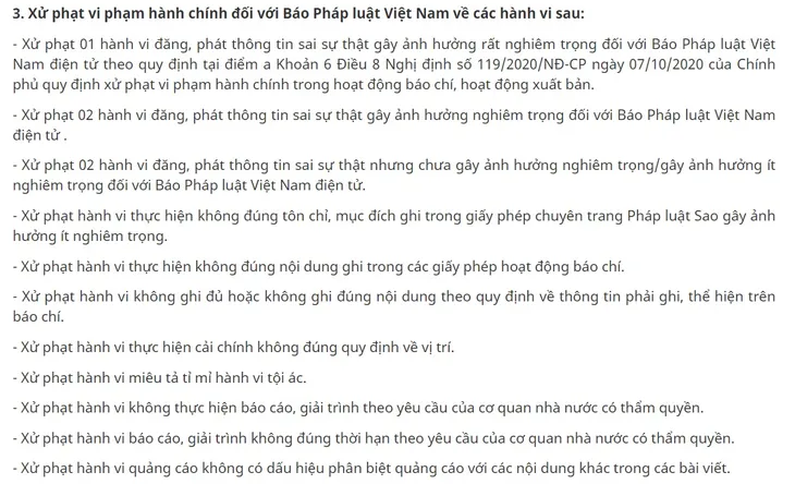 Thanh tra Bộ Thông tin và Truyền thông chỉ ra hàng loạt sai phạm của Báo Pháp luật Việt Nam - Ảnh 1.