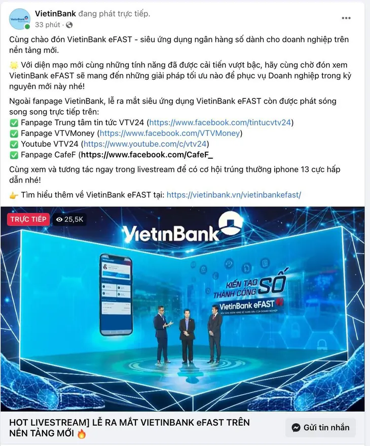 Những “điểm cộng” của Trợ lý tài chính số VietinBank eFAST - Ảnh 1. Những “điểm cộng” của Trợ lý tài chính số VietinBank eFAST - Ảnh 1.