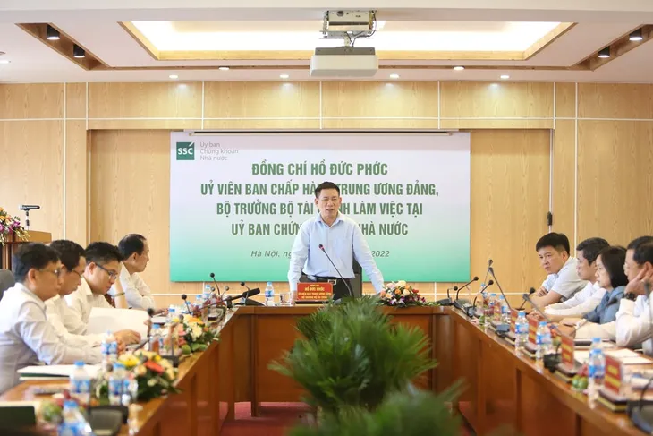 Bộ trưởng Hồ Đức Phớc: Sớm kiện toàn bộ máy lãnh đạo Ủy ban Chứng khoán Nhà nước - Ảnh 1. Bộ trưởng Hồ Đức Phớc: Sớm kiện toàn bộ máy lãnh đạo Ủy ban Chứng khoán Nhà nước - Ảnh 1.