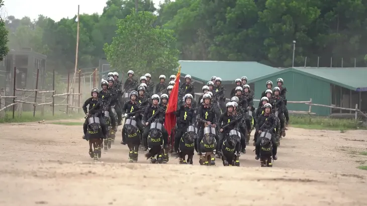 Phía sau màn diễu hành mãn nhãn của Cảnh sát cơ động kỵ binh - Ảnh 4. Phía sau màn diễu hành mãn nhãn của Cảnh sát cơ động kỵ binh - Ảnh 4.