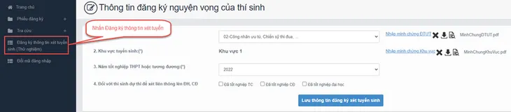 Chi tiết cách đăng ký xét tuyển đại học trên hệ thống - Ảnh 7. Chi tiết cách đăng ký xét tuyển đại học trên hệ thống - Ảnh 7.