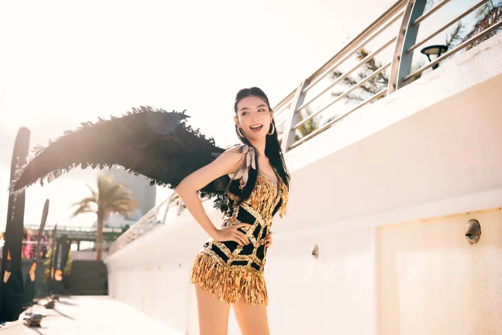 Thí sinh Miss World Vietnam 2022 trình diễn trong trang phục carnival - Ảnh 5. Thí sinh Miss World Vietnam 2022 trình diễn trong trang phục carnival - Ảnh 5.