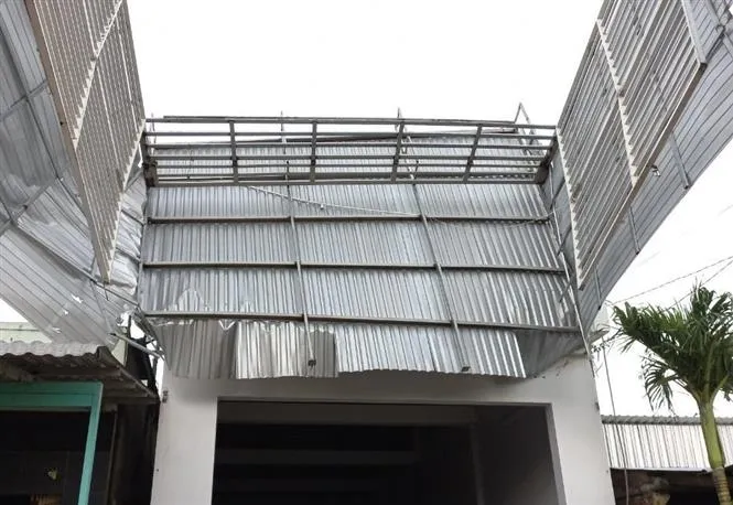 Mưa dông làm đứt đường dây điện trung thế, gây thiệt hại 13 căn nhà - Ảnh 3. Mưa dông làm đứt đường dây điện trung thế, gây thiệt hại 13 căn nhà - Ảnh 3.
