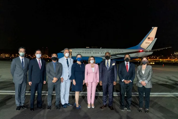 Chủ tịch Hạ viện Mỹ Nancy Pelosi tới Đài Loan (Trung Quốc) - Ảnh 1. Chủ tịch Hạ viện Mỹ Nancy Pelosi tới Đài Loan (Trung Quốc) - Ảnh 1.