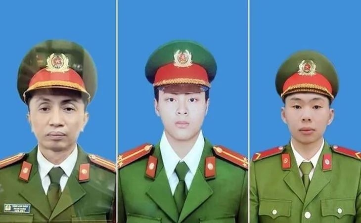 Lễ tang 3 cán bộ, chiến sĩ Cảnh sát PCCC hy sinh khi làm nhiệm vụ - Ảnh 2. Lễ tang 3 cán bộ, chiến sĩ Cảnh sát PCCC hy sinh khi làm nhiệm vụ - Ảnh 2.