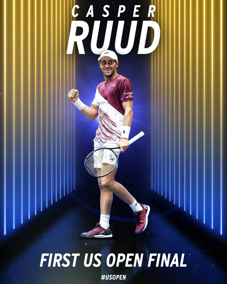 Casper Ruud vào chung kết giải quần vợt Mỹ mở rộng - Ảnh 1. Casper Ruud vào chung kết giải quần vợt Mỹ mở rộng - Ảnh 1.