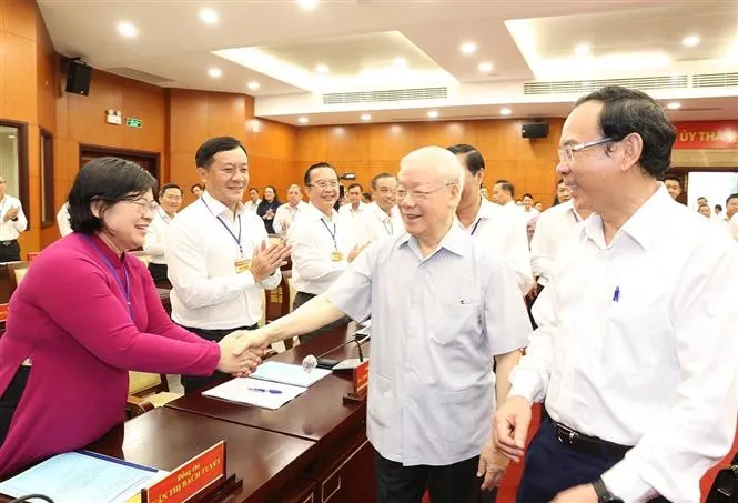 Toàn văn Phát biểu của Tổng Bí thư tại buổi làm việc với Thành ủy TP Hồ Chí Minh - Ảnh 1. Toàn văn Phát biểu của Tổng Bí thư tại buổi làm việc với Thành ủy TP Hồ Chí Minh - Ảnh 1.