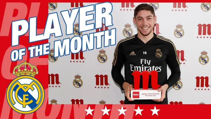 Valverde nhận giải thưởng xuất sắc nhất Real Madrid tháng 9 - Ảnh 1. Valverde nhận giải thưởng xuất sắc nhất Real Madrid tháng 9 - Ảnh 1.