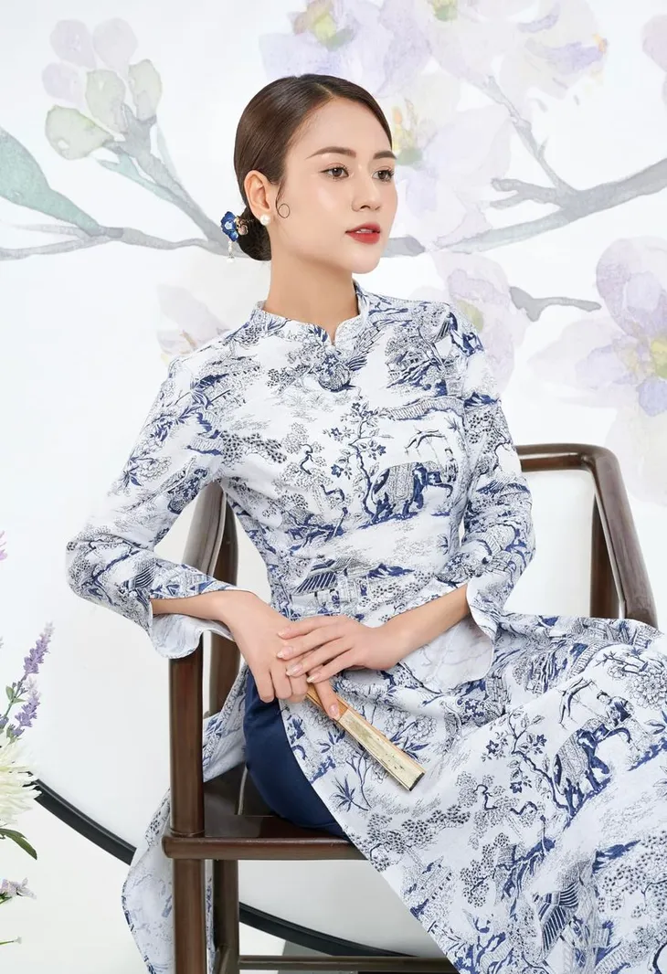 Loạt nữ diễn viên xinh đẹp diện áo dài đón Tết - Ảnh 2. Loạt nữ diễn viên xinh đẹp diện áo dài đón Tết - Ảnh 2.