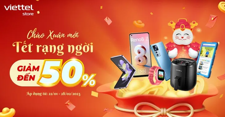 Chào Xuân mới, Viettel Store ưu đãi đến 50%, nhận đặt hàng online xuyên Tết - Ảnh 2. Chào Xuân mới, Viettel Store ưu đãi đến 50%, nhận đặt hàng online xuyên Tết - Ảnh 2.