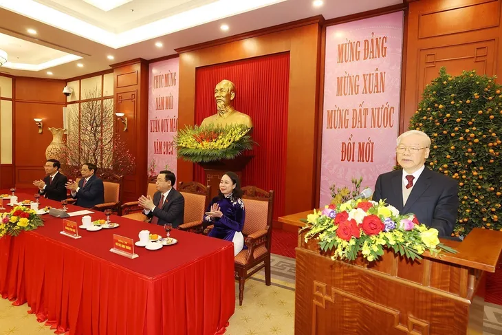 Tổng Bí thư Nguyễn Phú Trọng: Năm mới thắng lợi mới - Ảnh 1. Tổng Bí thư Nguyễn Phú Trọng: Năm mới thắng lợi mới - Ảnh 1.