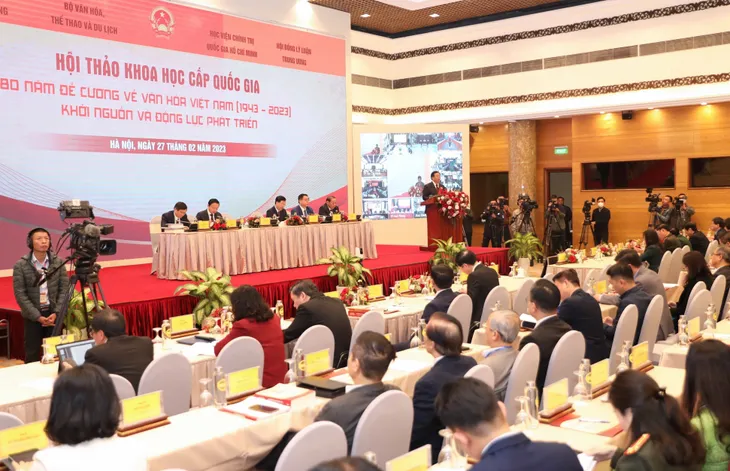 Hội thảo “80 năm Đề cương về Văn hóa Việt Nam (1943-2023) - Khởi nguồn và động lực phát triển” - Ảnh 1. Hội thảo “80 năm Đề cương về Văn hóa Việt Nam (1943-2023) - Khởi nguồn và động lực phát triển” - Ảnh 1.