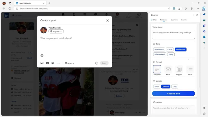 Microsoft ra mắt công cụ Bing và Edge mới tích hợp công nghệ AI - Ảnh 1. Microsoft ra mắt công cụ Bing và Edge mới tích hợp công nghệ AI - Ảnh 1.