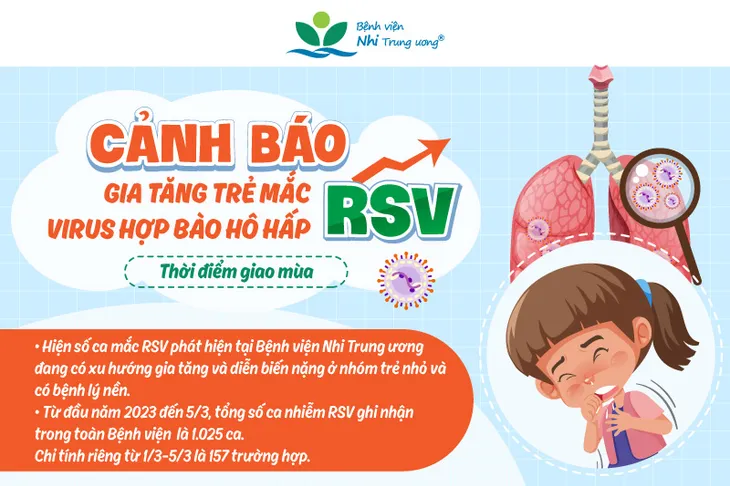 Cảnh báo: Gia tăng trẻ mắc virus hợp bào hô hấp thời điểm giao mùa - Ảnh 1. Cảnh báo: Gia tăng trẻ mắc virus hợp bào hô hấp thời điểm giao mùa - Ảnh 1.