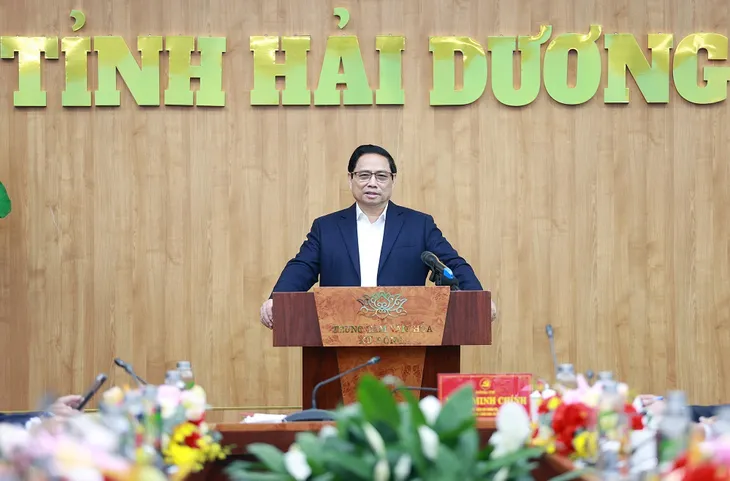 Thủ tướng Phạm Minh Chính làm việc với Ban Thường vụ Tỉnh ủy Hải Dương - Ảnh 1. Thủ tướng Phạm Minh Chính làm việc với Ban Thường vụ Tỉnh ủy Hải Dương - Ảnh 1.