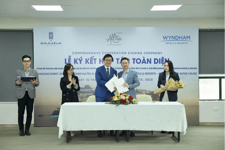 Lễ ký kết hợp tác toàn diện giữa tập đoàn Alliga và Wyndham - Ảnh 1. Lễ ký kết hợp tác toàn diện giữa tập đoàn Alliga và Wyndham - Ảnh 1.