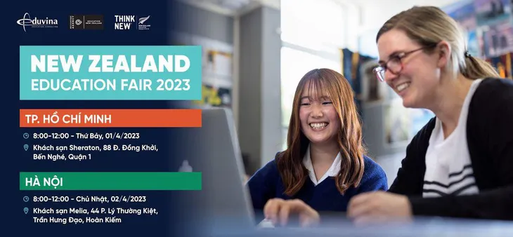 Triển lãm Giáo dục New Zealand 2023 diễn ra tại Hà Nội và TP Hồ Chí Minh vào tháng 4 - Ảnh 1. Triển lãm Giáo dục New Zealand 2023 diễn ra tại Hà Nội và TP Hồ Chí Minh vào tháng 4 - Ảnh 1.
