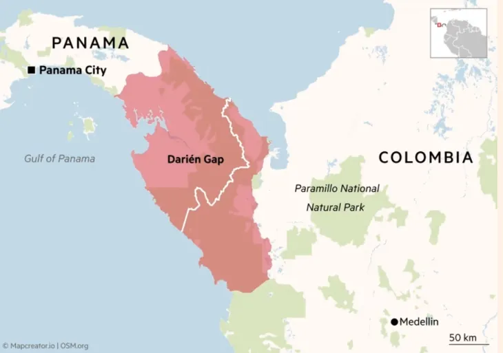 Panama cảnh báo về làn sóng di cư qua khu rừng chết chóc Darién Gap - Ảnh 1. Panama cảnh báo về làn sóng di cư qua khu rừng chết chóc Darién Gap - Ảnh 1.
