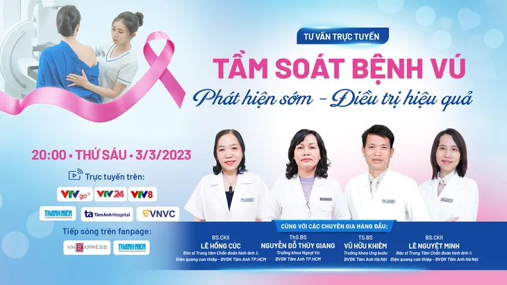 Tư vấn trực tuyến: Tầm soát bệnh vú: Phát hiện sớm - điều trị hiệu quả - Ảnh 1. Tư vấn trực tuyến: Tầm soát bệnh vú: Phát hiện sớm - điều trị hiệu quả - Ảnh 1.