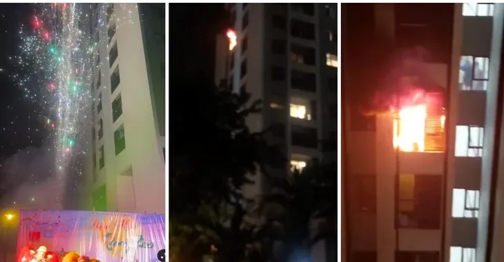 Hà Nội: Cháy căn hộ thuộc tầng 6 chung cư - Ảnh 1. Hà Nội: Cháy căn hộ thuộc tầng 6 chung cư - Ảnh 1.