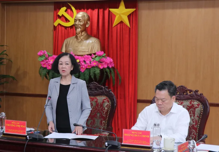 Đồng chí Trương Thị Mai: Lấy rừng làm lợi thế đặc trưng để phát triển - Ảnh 1. Đồng chí Trương Thị Mai: Lấy rừng làm lợi thế đặc trưng để phát triển - Ảnh 1.