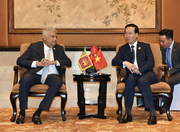 Chủ tịch nước Võ Văn Thưởng gặp Tổng thống Sri Lanka - Ảnh 3. Chủ tịch nước Võ Văn Thưởng gặp Tổng thống Sri Lanka - Ảnh 3.
